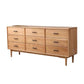 Scheda laterale domestica in legno moderno tavolo da sideboard rettangolare minimalista con cassetti