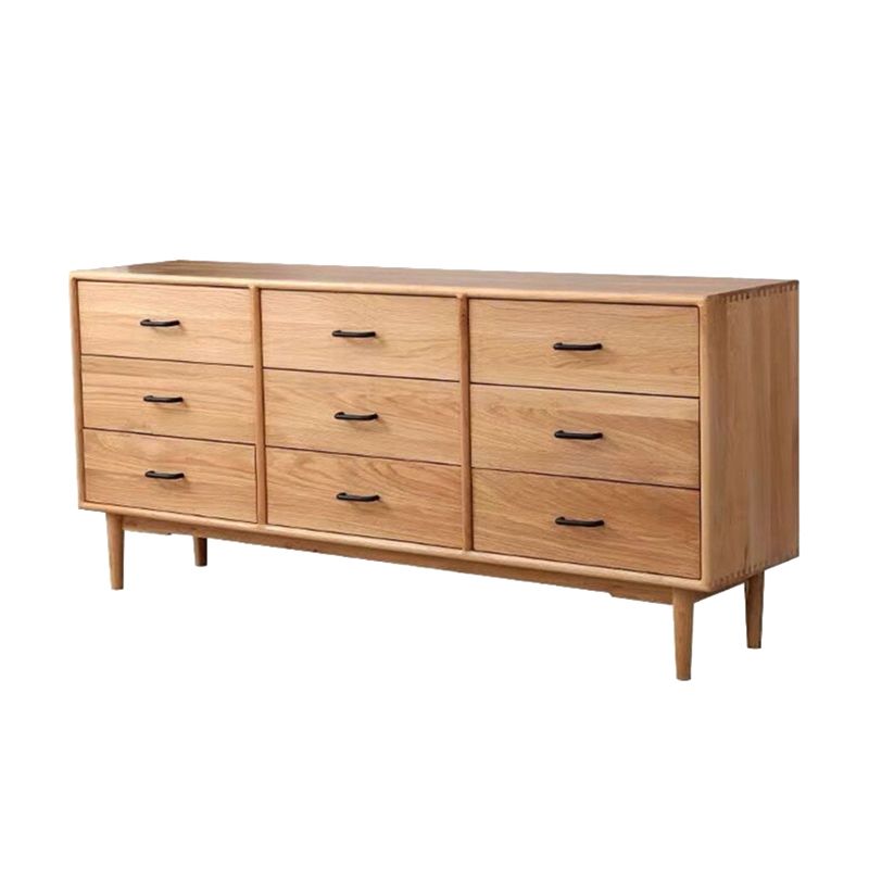 Scheda laterale domestica in legno moderno tavolo da sideboard rettangolare minimalista con cassetti
