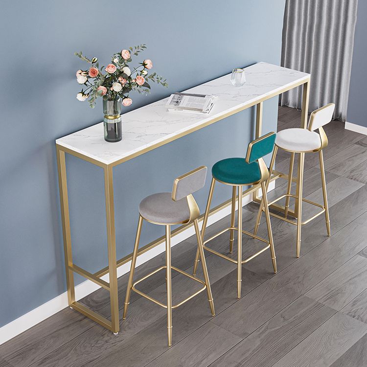 Glam Style Backrest Counter Stool Iron Kitchen Bar Stool with Velvet Cushion and Pedal Clearhalo 'Bar Furniture' 'Bar Stools' 'bar_stools' 'furn' 'furn_bar_stools' 'Furniture' 'Kitchen & Dining Furniture' 1200x1200_b2a7eba8-5452-4bf5-8a92-d3abcc914ad5