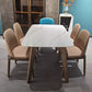 Stone Top Dining Table Mid-Century Modern Table with 4 Legs in Brown Clearhalo 'Dining Tables & Seating' 'Dining Tables' 'dining_table' 'furn' 'furn_dining_table' 'Furniture' 'furniture_dining_table' 'Kitchen & Dining Furniture' 'kitchen' 'kitchen_dining_table' 1200x1200_b2a85480-1368-46ec-8ec5-7a4f7087e534