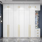 Witte kleur houten garderobe zachte close deur garderobe kast met kledingstaaf