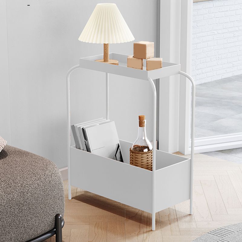 Mid-Century Rectangular Side Table 25.6" Tall 4 Legs End Table Clearhalo 'Coffee & Accent Tables' 'End & Side Tables' 'end_side_tables' 'furn' 'furn_end_side_tables' 'Furniture' 'Living Room Furniture' 1200x1200_b2a8e774-cb0d-4cb2-944f-f960310bd18b