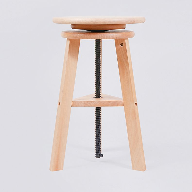 Adjustable Counter Bar Stool Contemporary Armless Wood Bar Stool for Painting Studio Clearhalo 'Bar Furniture' 'Bar Stools' 'bar_stools' 'furn' 'furn_bar_stools' 'furniture_bar_stools' 'Kitchen & Dining Furniture' 'kitchen&dining_furn' 'kitchen' 'kitchen_furn' Furniture' 1200x1200_b2aaf3ee-ed4a-4ae4-8db1-2d3d5ac81ec1