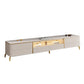 Glam Media Console Glass Open Shelving TV Stand for Living Room Clearhalo 'furn' 'furn_tv_stands_entertainment_centers' 'Furniture' 'Living Room Furniture' 'TV Stands & Entertainment Centers' 'TV Stands & Media Storage Furniture' 'tv_stands_entertainment_centers' 1200x1200_b2ab3d0c-01ac-4e2d-bb16-6cb1856655ee