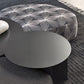 Abstract Coffee Table Black Round Metal Coffee Cocktail Table