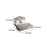 84.65 inch Wide Rustic Bed Frame Pine Wood Panel Bed with Headboard