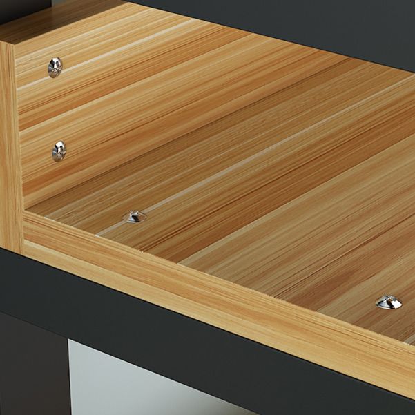 Modern Style Bookshelf Black Frame and Wood Bookcase for Office Clearhalo 'Bookcases' 'furn' 'furn_bookcases' 'Furniture' 'Office Furniture' 1200x1200_b2af0b24-2634-4b22-99dc-30fce7833b1d