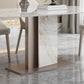 Nordic Sintered Stone Top Dining Set Rectangle 1/4/5/7 Pieces Dinette Table Set Clearhalo 'Dining Room Sets' 'Dining Tables & Seating' 'dining_room_set' 'furn' 'furn_dining_room_set' 'Furniture' 'Kitchen & Dining Furniture' 1200x1200_b2b27de1-f778-4a9f-bf2c-027b9fce896f