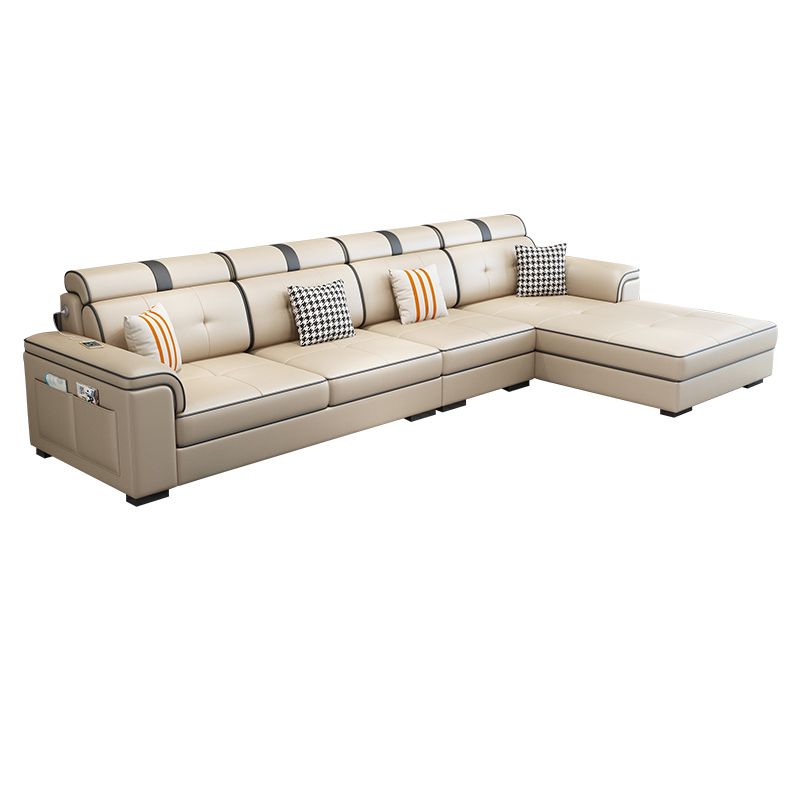 133.07" L x 70.86" W x 35.43" H Pillow Top Arm Sectional with Pillowed Back Cushions Clearhalo 'furn' 'furn_sectionals' 'Furniture' 'furniture_sectionals' 'kitchen' 'kitchen_sectionals' 'Living Room Furniture' 'Sectionals' 1200x1200_b2b39aa4-6421-4f0f-bf04-a541080d4035