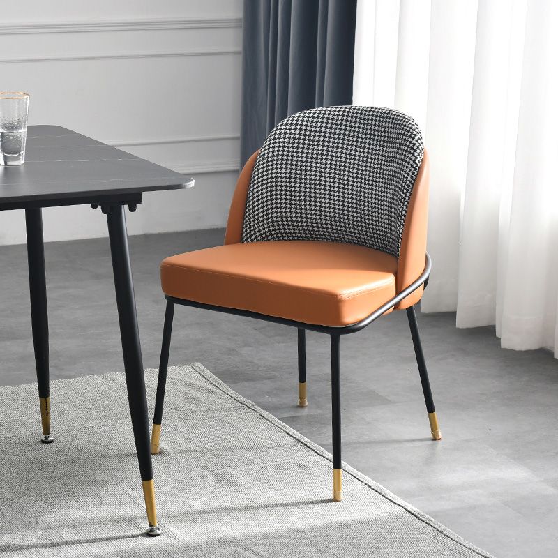 Nordic Dining Chairs Parsons Arm Chair for Kitchen with Metal Legs Clearhalo ' kitchen&dining_furn' 'Dining Chairs' 'Dining Tables & Seating' 'dining_chair' 'furn' 'furn_dining_chair' 'Furniture' 'furniture_dining_chair' 'Kitchen & Dining Furniture' 'kitchen' 1200x1200_b2b4175c-85bd-4782-91fe-4f7b9e316bca