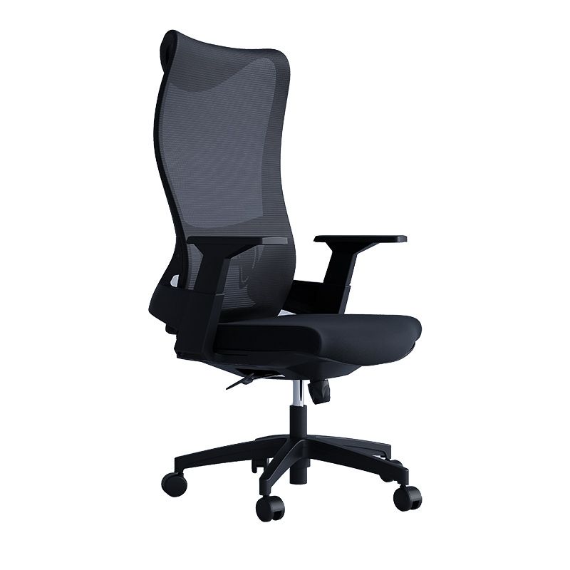 High Back Office Chair Rotatable Black Mesh Desk Chair with Adjustable Arm Clearhalo 'furn' 'furn_office_chair' 'Furniture' 'Office Chairs' 'Office Furniture' 'office_chair' 1200x1200_b2b49aa0-d3c0-4a21-a4d4-1ac3d42cfa0e