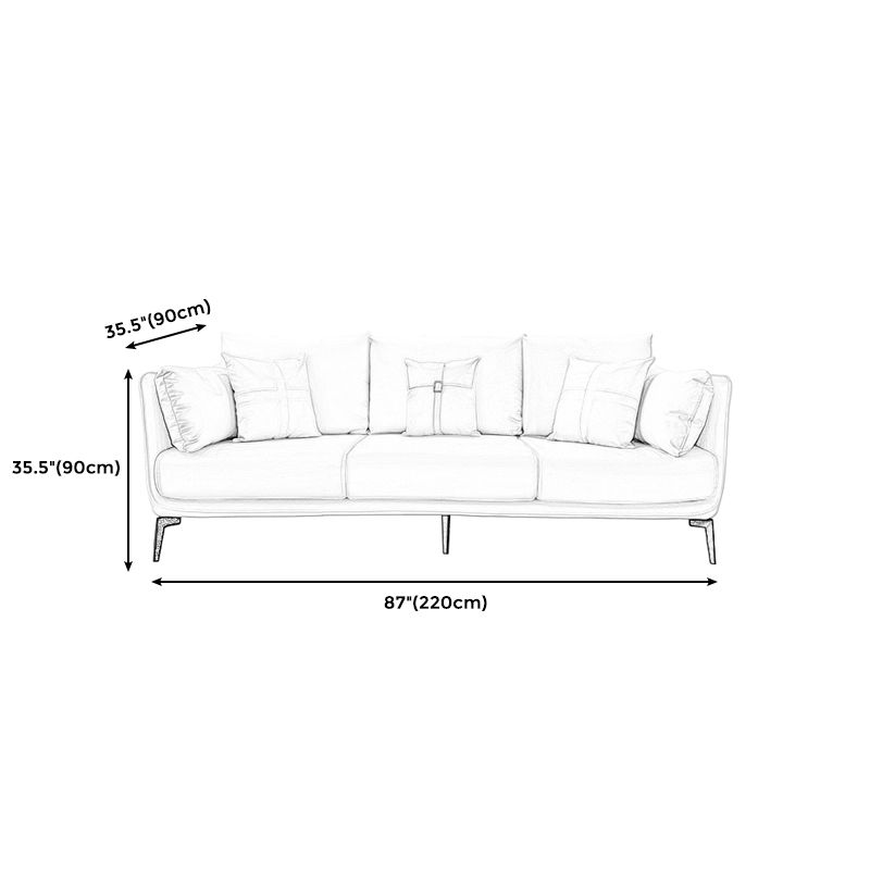 Stationary Stain Resistant Faux Leather Living Room Pillow Top Arm Modern Sofa Clearhalo 'furn' 'furn_sofas' 'Furniture' 'Living Room Furniture' 'Sofa' 'sofas' 1200x1200_b2b69c0a-3150-414b-8e7b-42707c88b04e