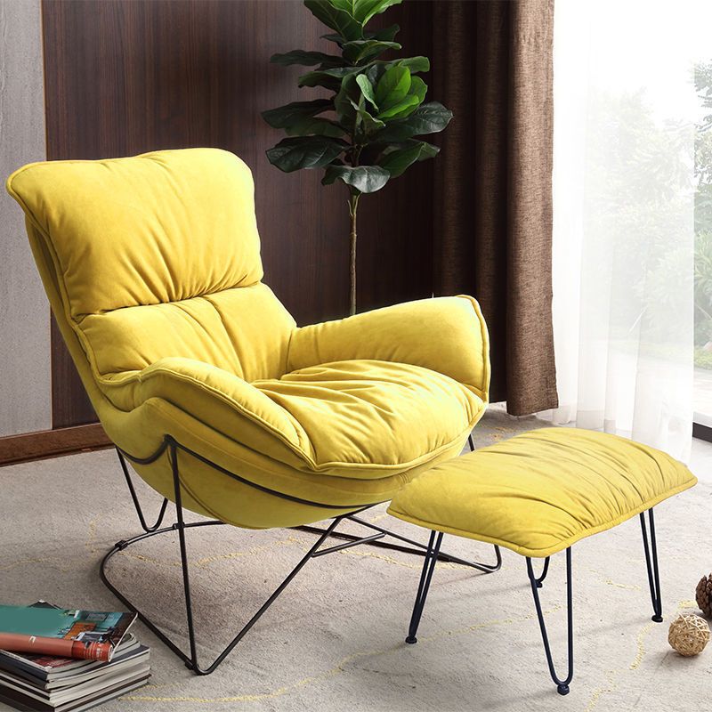 Contemporary Rocking Chair Cotton Upholstered Tufted Solid Color Indoor Rocking Chair Clearhalo 'Chairs & Seating' 'furn' 'furn_rocking_chairs' 'Furniture' 'Living Room Furniture' 'Rocking Chairs' 'rocking_chairs' 1200x1200_b2b6ab98-e3c5-4783-a984-1fb1537dd539