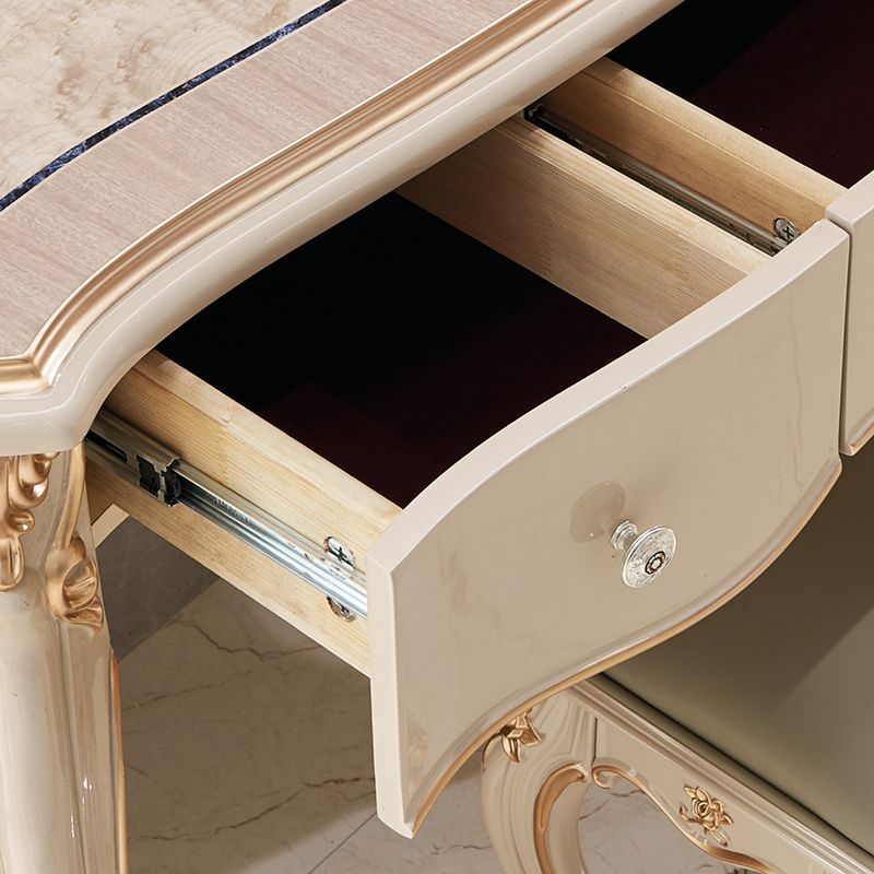 3-Drawers Mirror Table Dressing Table Victorian Solid Wood Make-up Vanity Clearhalo 'Bedroom Furniture' 'furn' 'furn_makeup_vanities' 'Furniture' 'Makeup Vanities' 'makeup_vanities' 1200x1200_b2b75f3b-bf22-4803-bfd7-e0bd9cd184cd