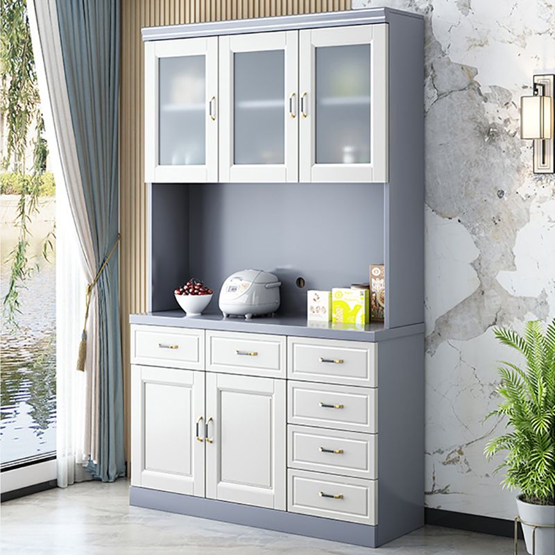 Mid-Century Cabinet 6 - Drawer 3 Shelves Solid Wood Bar Pulls Accent Cabinet