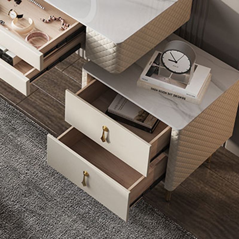 Table de maquillage blanc pour chambre avec tiroir 15,74 "W x 31,49" H