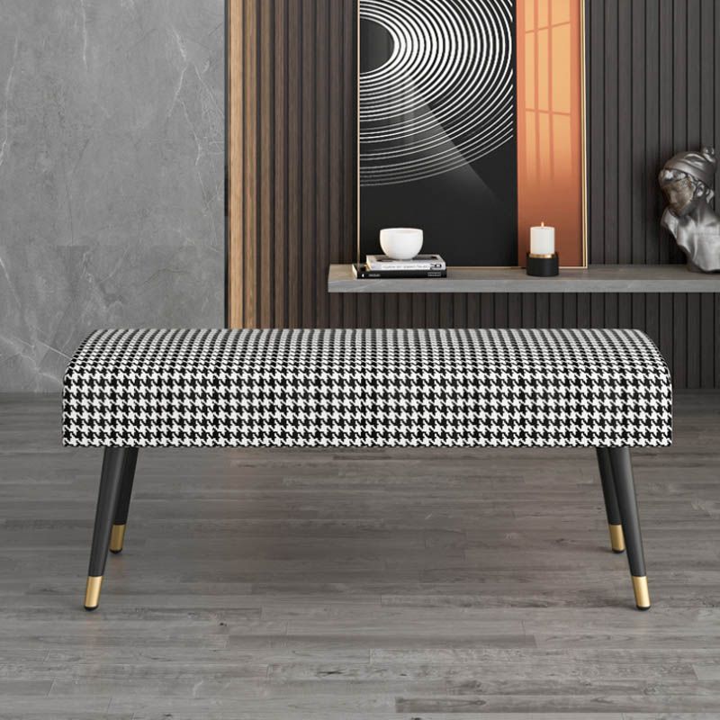 Glam Rectangle Seating Bench Cushioned Entryway and Bedroom Bench Clearhalo 'Benches' 'Chairs & Seating' 'furn' 'furn_benches' 'Furniture' 'Living Room Furniture' 1200x1200_b2ba1180-811a-4910-8317-27506921790f