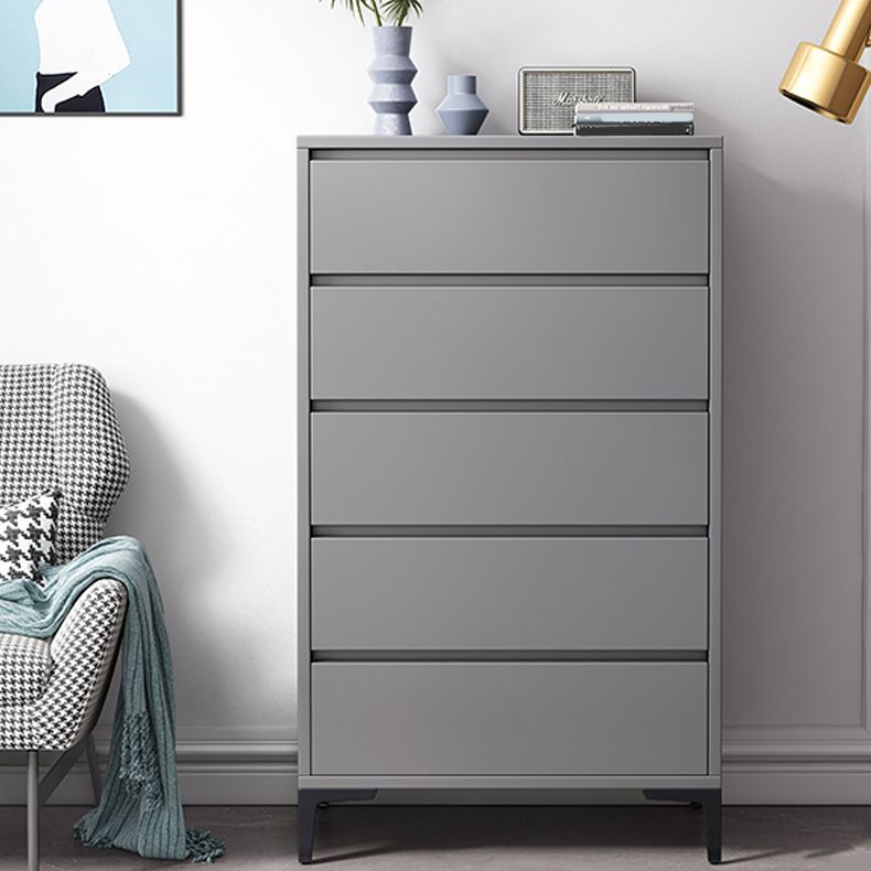 Contemporary Grey Rectangle Accent Chest with Drawers and Metal Legs Clearhalo 'Cabinets & Chests' 'cabinets_chests' 'furn' 'furn_cabinets_chests' 'Furniture' 'Living Room Furniture' 1200x1200_b2bbccac-3ed1-4513-b562-52ef6d6388ad