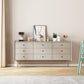 Ultra-Modern Double Dresser Solid Pine Storage Chest Dresser for Bedroom