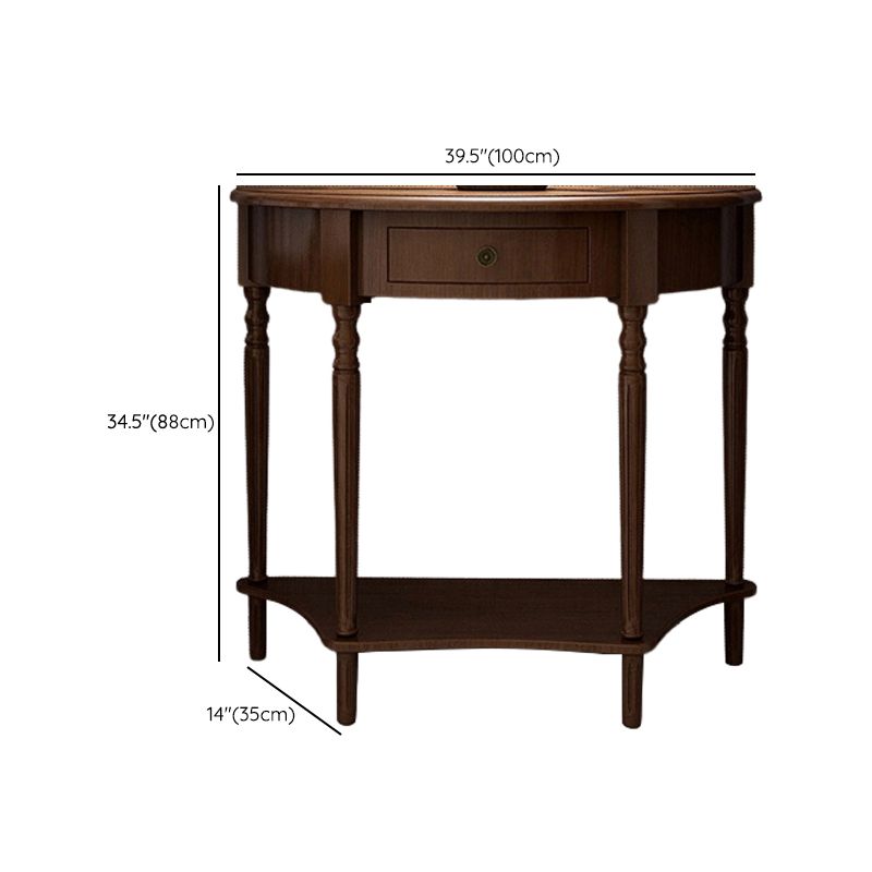 Tavolo da console moderno della metà del secolo Tavolo di accento in legno per Hall