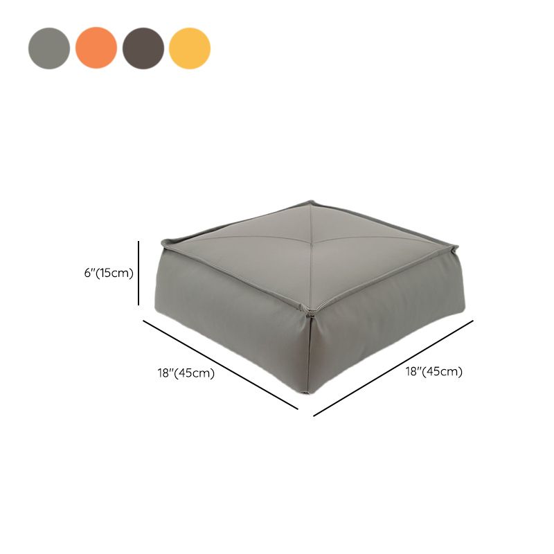 Modern Pouf Ottoman Leather Upholstered Solid Color Tear Resistant Square Ottoman Clearhalo 'furn' 'furn_ottomans_poufs' 'Furniture' 'Living Room Furniture' 'Ottomans & Poufs' 'ottomans_poufs' 1200x1200_b2bcd6ac-c71c-40d9-b098-5632e657a4cc