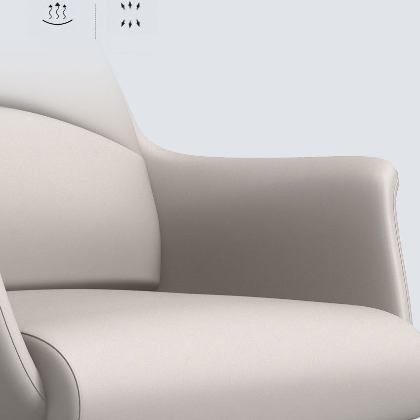 Modern Style Task Chair Leather Office Chair with Fixed Arms Clearhalo 'furn' 'furn_office_chair' 'Furniture' 'Office Chairs' 'Office Furniture' 'office_chair' 1200x1200_b2bd086e-edef-4cb4-be37-42cb04d85388