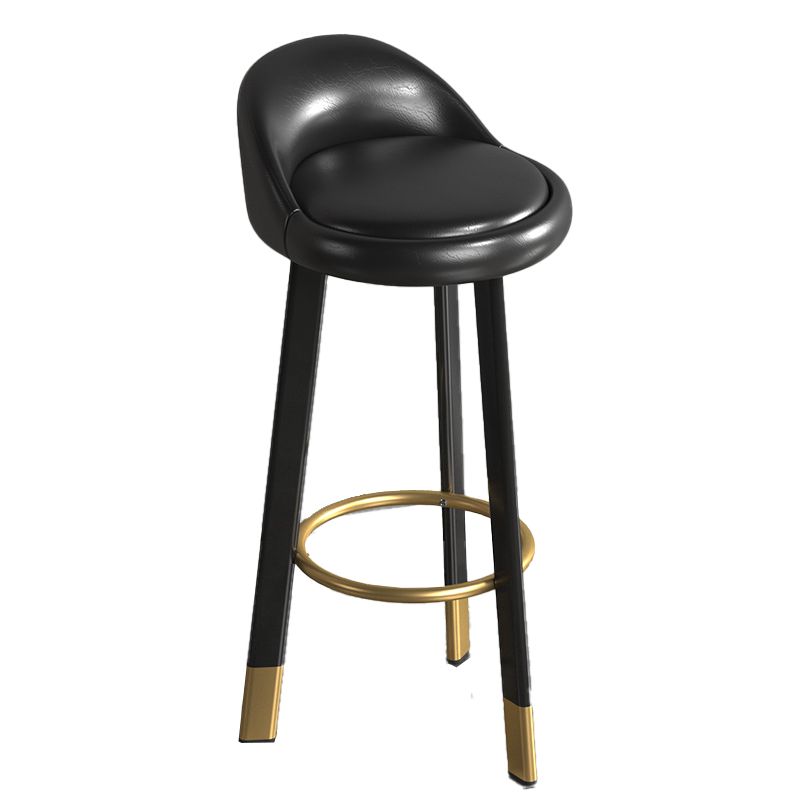 Contemporary Leather Counter Height Stools Bucket Bar Stool for Indoor Clearhalo 'Bar Furniture' 'Bar Stools' 'bar_stools' 'furn' 'furn_bar_stools' 'Furniture' 'Kitchen & Dining Furniture' 1200x1200_b2bd67f2-a87d-4184-b658-f686d1cc19cf