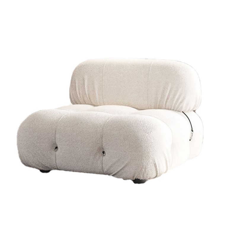 Divano di velluto stazionario contemporaneo cuscinetto cucito di divano bianco