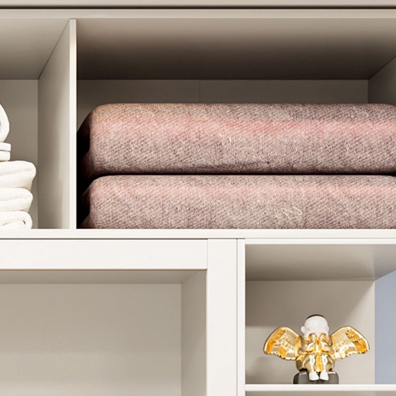 Bedroom Storage Cabinet Coastal Wooden Sliding Doors Wardrobe Armoire Clearhalo 'Armoires & Wardrobes' 'armoires_wardrobes' 'Bedroom Furniture' 'furn' 'furn_armoires_wardrobes' 'Furniture' 1200x1200_b2be749a-a64f-43eb-bb53-98f595932e7b