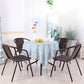 Modern Indoor-Outdoor Dining Arm Chair Steel Frame Stacking Arm Chair