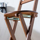 Low Back Dining Stools Folding Armless Bar Stools with Wood Base
