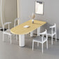 Irregular Wood Table for Restaurant Modern Dining Table with 3 Legs Clearhalo ' dining_table' 'Dining Tables & Seating' 'Dining Tables' 'furn' 'furn_dining_table' 'Furniture' 'furniture_dining_table' 'Kitchen & Dining Furniture' 'kitchen&dining_furn' 'kitchen' 'kitchen_dining_table' 1200x1200_b2bf6a42-d2a1-4cab-aeb4-057d6fb74a92