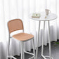 Mesa de comedor con barra superior de madera redonda de estilo contemporáneo para uso doméstico