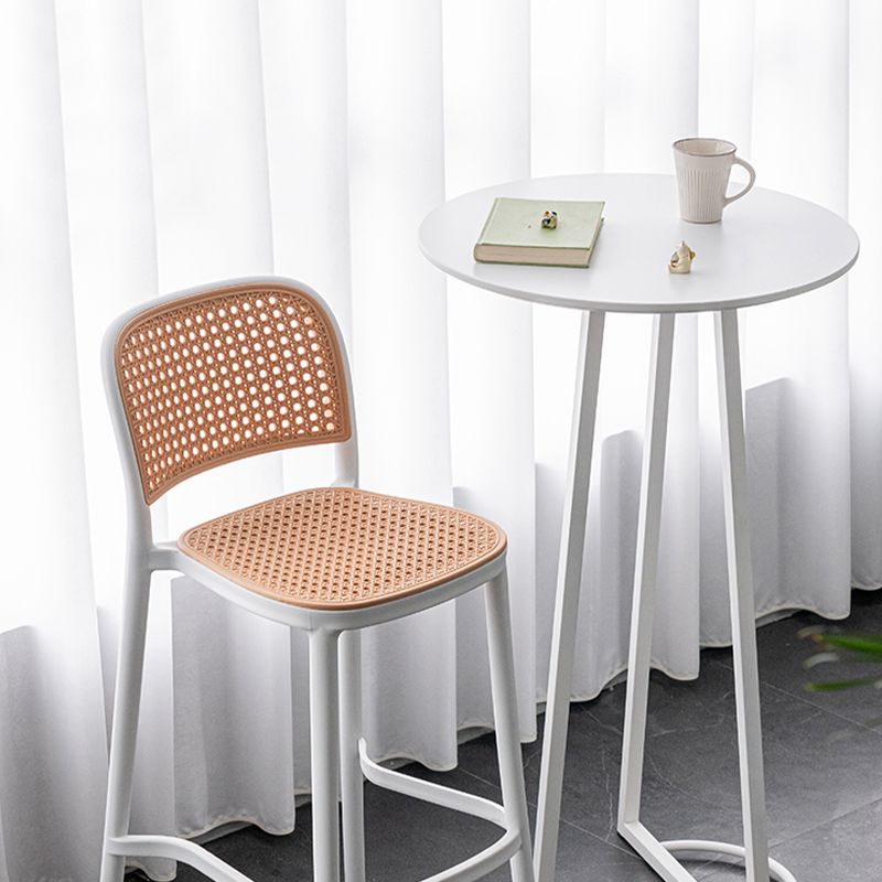 Mesa de comedor con barra superior de madera redonda de estilo contemporáneo para uso doméstico