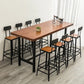 Armless Dining Stools Contemporary Bar Stools with Black Metal Base