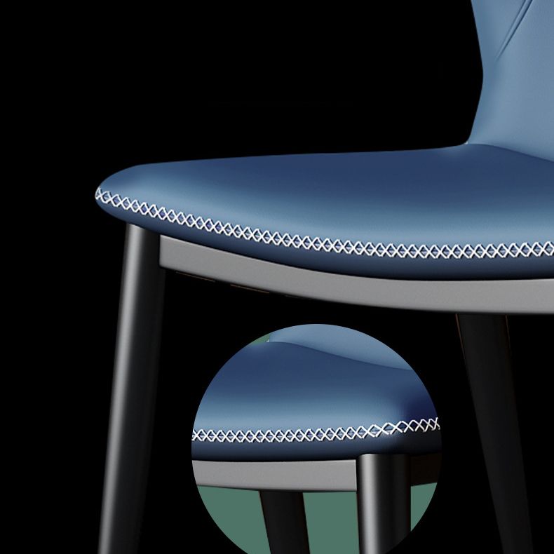 Modern Leather Home Side Chair Wingback Matte Finish Dining Chair Clearhalo ' kitchen&dining_furn' 'Dining Chairs' 'Dining Tables & Seating' 'dining_chair' 'furn' 'furn_dining_chair' 'Furniture' 'furniture_dining_chair' 'Kitchen & Dining Furniture' 'kitchen' 1200x1200_b2c1266e-fb88-423a-b44a-2b55403dff17