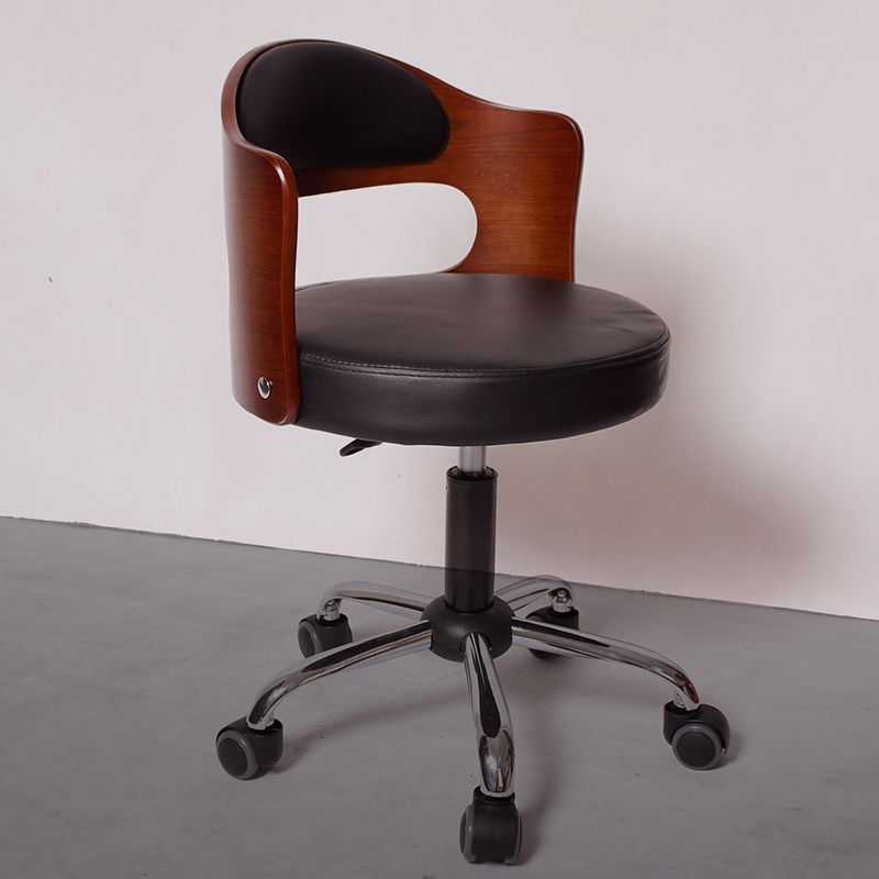 Modern Rotatable Backrest Counter Stool Steel Household Bar Stool with Pulley and Cushion Clearhalo 'Bar Furniture' 'Bar Stools' 'bar_stools' 'furn' 'furn_bar_stools' 'furniture_bar_stools' 'Kitchen & Dining Furniture' 'kitchen&dining_furn' 'kitchen' 'kitchen_furn' Furniture' 1200x1200_b2c21300-c090-4bd1-86d4-215cb168856a