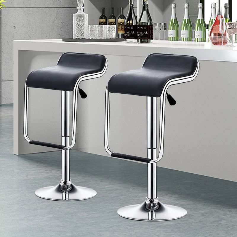 Industrial PU Leather Upholstered Barstool Adjustable Height Swivel Bar Stools Clearhalo 'Bar Furniture' 'Bar Stools' 'bar_stools' 'furn' 'furn_bar_stools' 'furniture_bar_stools' 'Kitchen & Dining Furniture' 'kitchen&dining_furn' 'kitchen' 'kitchen_furn' Furniture' 1200x1200_b2c5f474-1f96-40b1-94cb-63ce3a046ca7