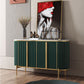 Glam Style Sideboard Stone Top Sideboard with Door for Living Room Clearhalo 'buffet_sideboard' 'Buffets & Sideboards' 'furn' 'furn_buffet_sideboard' 'Furniture' 'Kitchen & Dining Furniture' 1200x1200_b2c76b7d-7dfd-455c-b129-32e7c101332f