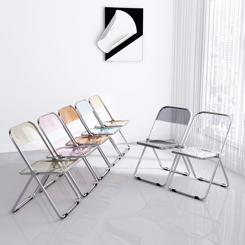 Industrial Style Open Back Dining Side Chair Plastic Dining Armless Chair for Home Clearhalo ' kitchen&dining_furn' 'Dining Chairs' 'Dining Tables & Seating' 'dining_chair' 'furn' 'furn_dining_chair' 'Furniture' 'furniture_dining_chair' 'Kitchen & Dining Furniture' 'kitchen' 1200x1200_b2c80a2a-3d59-406e-8599-02b86ab193c7