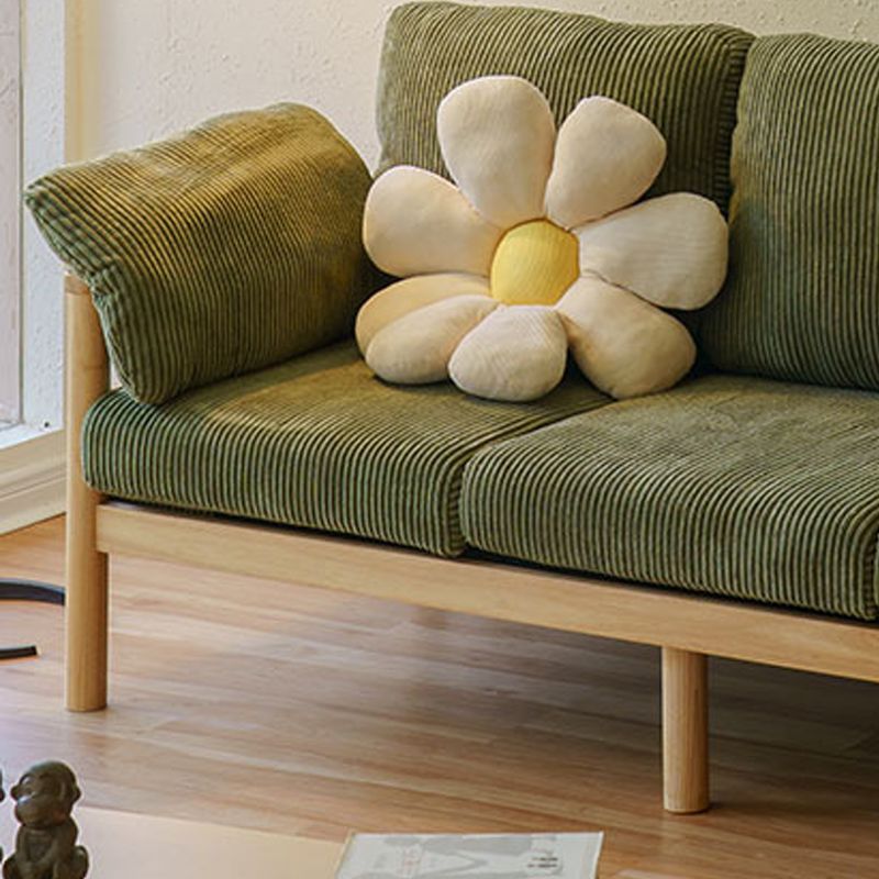 Tropical 3 Seater Corduroy Sofa 33.46" Wide Pillow Top Arm Sofa Clearhalo 'furn' 'furn_sofas' 'Furniture' 'Living Room Furniture' 'Sofa' 'sofas' 1200x1200_b2c8a7b0-ef94-4d50-967e-aed3c472adfe