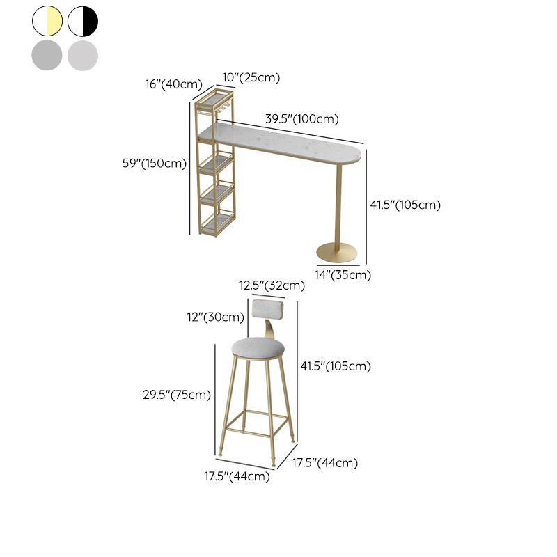Modern 1/3 Pieces Bar Table Set Stone Counter Table with High Stools for Cafe Living Room Clearhalo 'Bar Furniture' 'furn' 'furn_home_bar_bar_sets' 'Furniture' 'Home Bars & Bar Sets' 'home_bar_bar_sets' 'Kitchen & Dining Furniture' 1200x1200_b2c99915-8009-4c28-8e4d-5054865efb2b