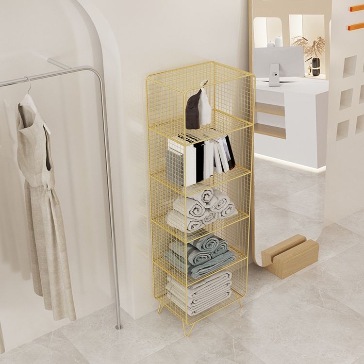 Moderne Style Bookshelf Standard geschlossener Back Metal -Bücherregal für Zuhause