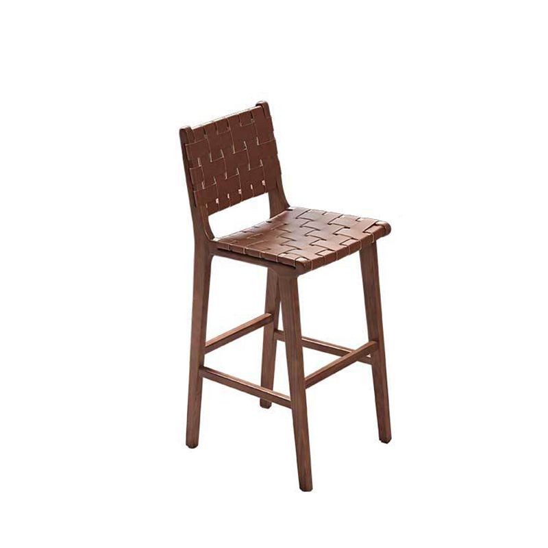 Industrial Low Back Dining Stool Solid Wood Bar Stool with Footrest Clearhalo 'Bar Furniture' 'Bar Stools' 'bar_stools' 'furn' 'furn_bar_stools' 'Furniture' 'Kitchen & Dining Furniture' 1200x1200_b2c9e597-893b-4ed2-b41a-d47d4422cd9c