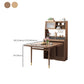 Mesa de comedor con estructura de madera maciza, mesa de comedor plegable rectangular con almacenamiento