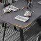 Metal Industrial Rectangle Dining Table Grey Wood Top Table with Sled Base Clearhalo ' dining_table' 'Dining Tables & Seating' 'Dining Tables' 'furn' 'furn_dining_table' 'Furniture' 'furniture_dining_table' 'Kitchen & Dining Furniture' 'kitchen&dining_furn' 'kitchen' 'kitchen_dining_table' 1200x1200_b2cbebae-6e65-4298-8e4a-3dd30e356198