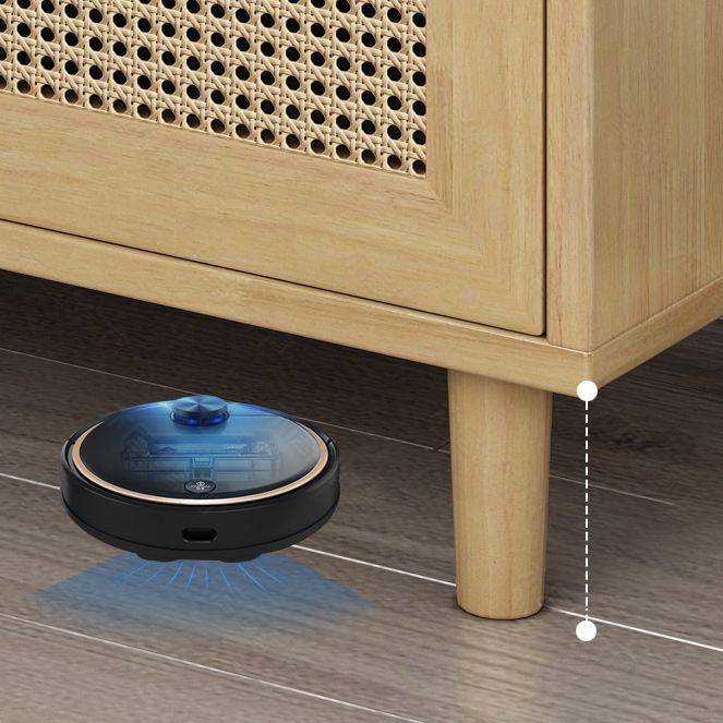 Cabinet d'accent contemporain avec tiroirs et portes en bois massif