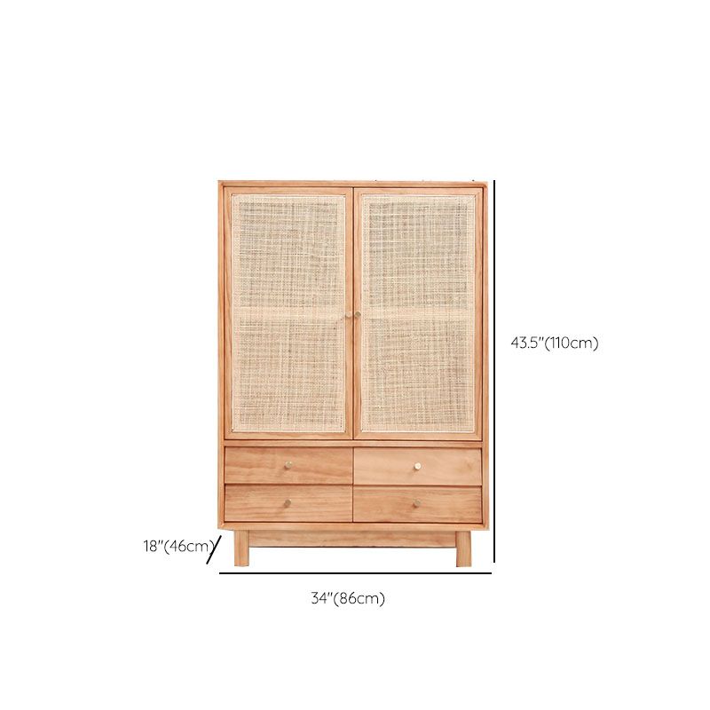 Kleiderbahngarderobe Schrank Massivholz moderne Garderobe Armoire
