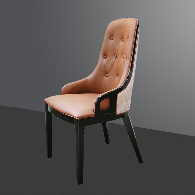 Eigentijdse keuken eetstoelen gestoffeerde zijstoelen in bruin