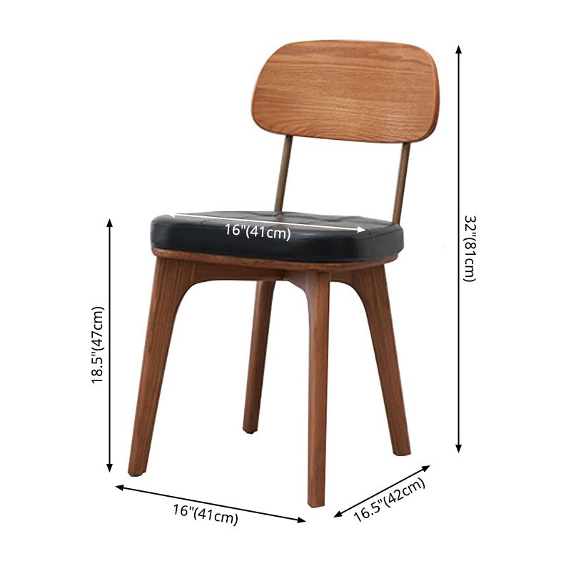 Industrial Dining Room Chair Open Back Side Chair with Wood Legs for Home Use Clearhalo ' kitchen&dining_furn' 'Dining Chairs' 'Dining Tables & Seating' 'dining_chair' 'furn' 'furn_dining_chair' 'Furniture' 'furniture_dining_chair' 'Kitchen & Dining Furniture' 'kitchen' 1200x1200_b2ce0d9f-e57f-4a17-b889-73a679bdf3ef